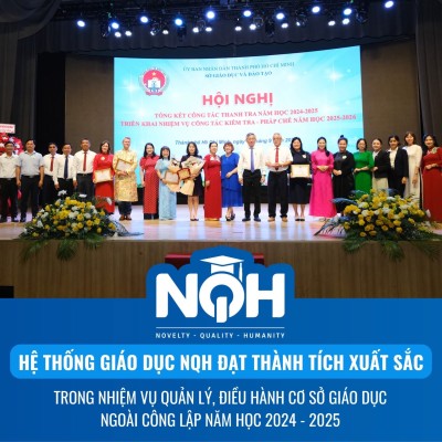 Hệ Thống Giáo Dục NQH Nhận Khen Thưởng Xuất Sắc Trong Nhiệm Vụ Quản Lý, Điều Hành Cơ Sở Giáo Dục Ngoài Công Lập